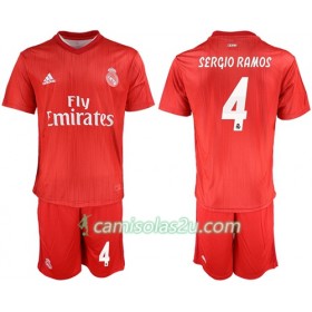 Camisolas de Futebol Real Madrid Sergio Ramos 4 Criança Equipamento 3ª 2018/19 Manga Curta